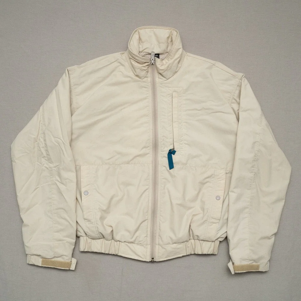Vintage 90s Patagonia Lightweight Bomber Jacket Cream USA Made XS Zip Up VST